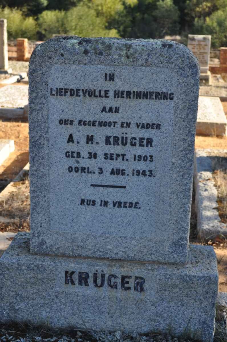 KRUGER A.M. 1903-1943