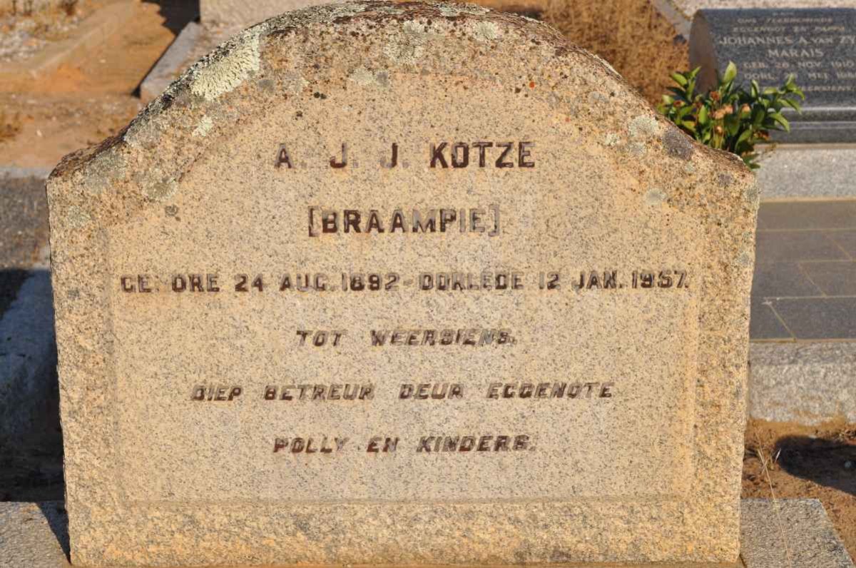 KOTZE A.J.J. 1892-1957