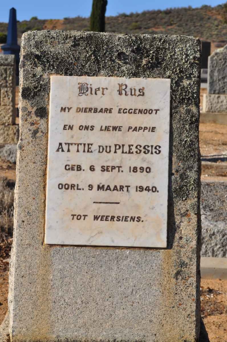 PLESSIS Attie, du 1890-1940