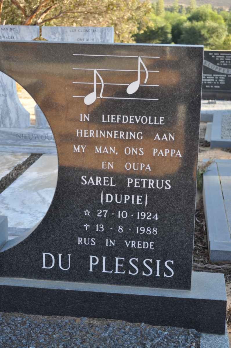 PLESSIS Sarel Petrus, du 1924-1988