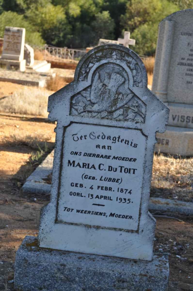 TOIT Maria C., du nee LUBBE 1874-1935