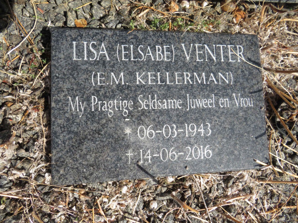 VENTER Elsabe, KELLERMAN 1943-2016