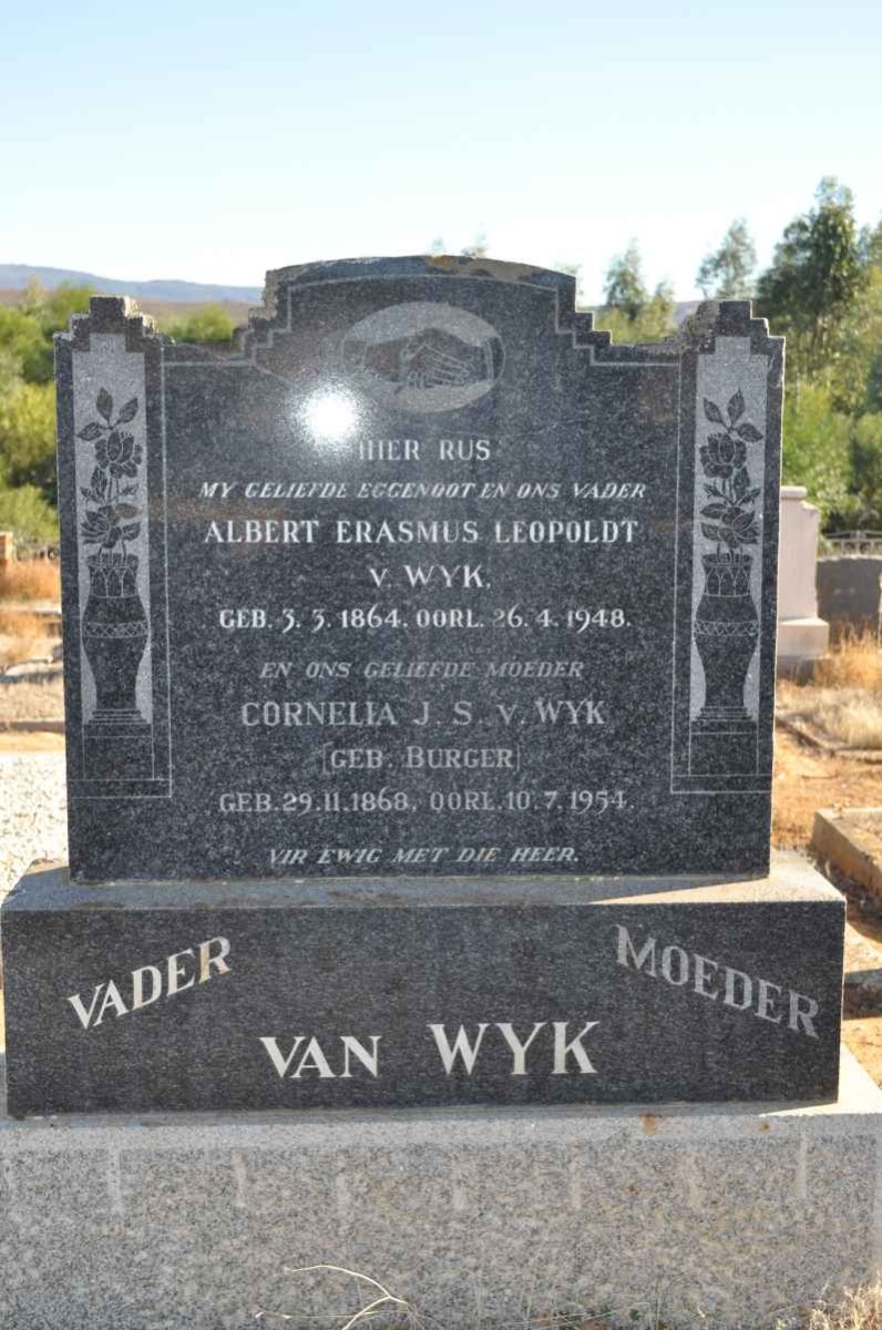 WYK Albert Erasmus Leopoldt, van 1864-1948 &amp; Cornelia J.S. BURGER 1868-1954