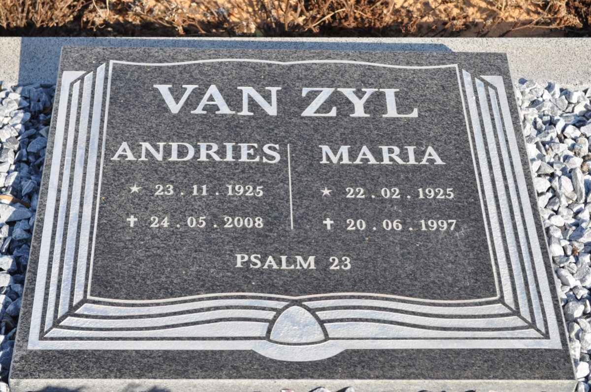 ZYL Andries, van 1925-2008 &amp; Maria 1925-1997