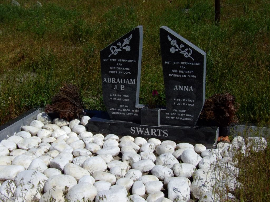 SWARTS Abraham J.P. 1923-2002 &amp; Anna 1924-1992