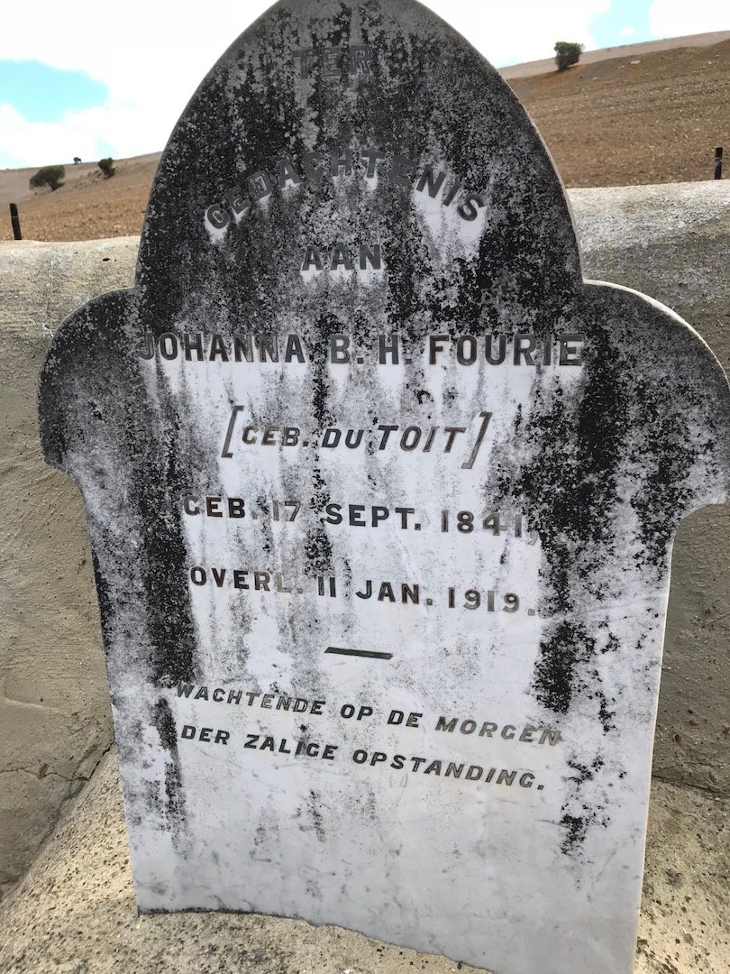 FOURIE Johanna B.H. nee DU TOIT 1841-1919