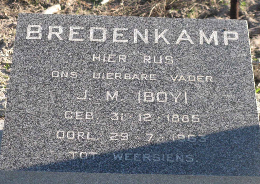 BREDENKAMP J.M. 1885-1963