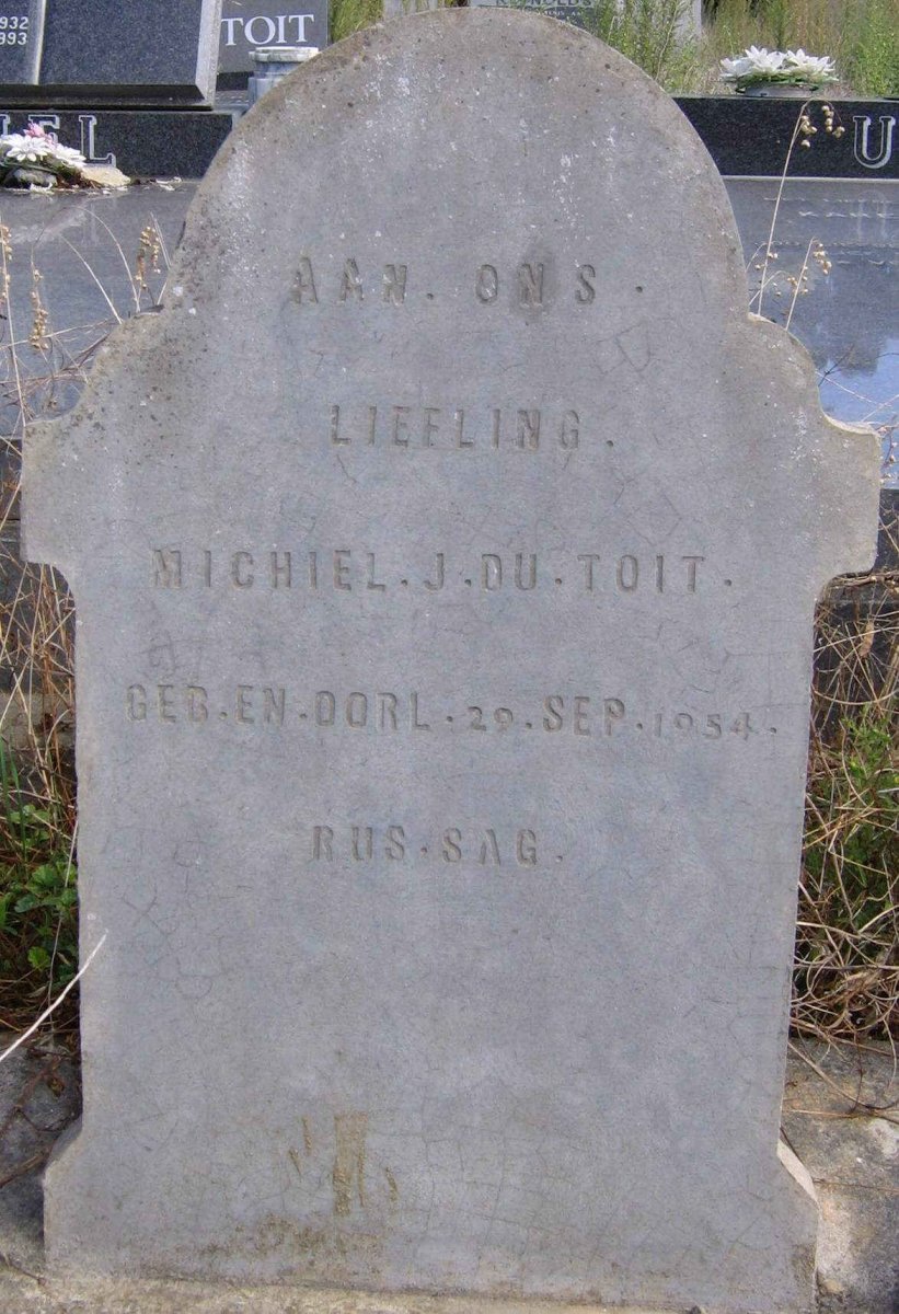 TOIT Michiel J., du 1954-1954