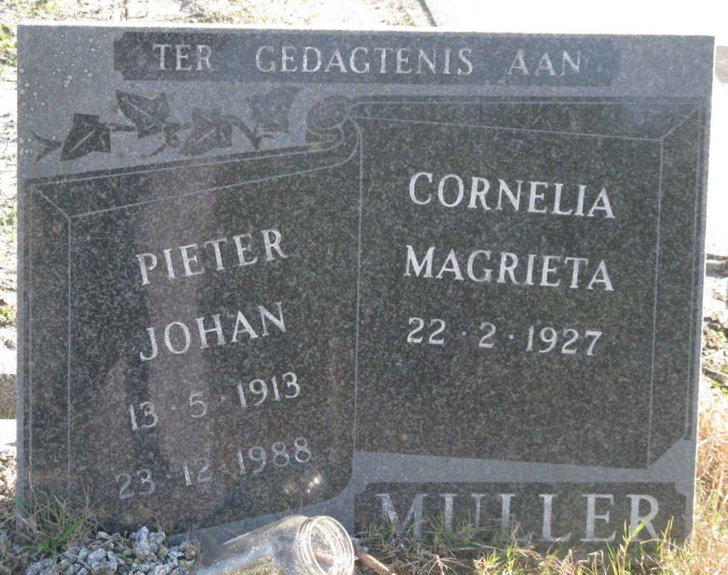 MULLER Pieter Johan 1913-1988 &amp; Cornelia Magrieta 1927-