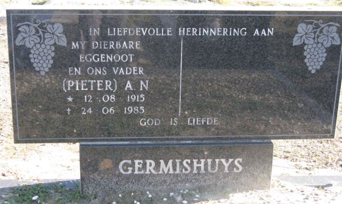 GERMISHUYS A.N. 1915-1985