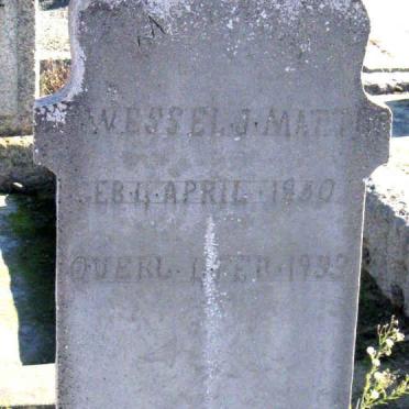 MATTHEE Wessel J. 1??0-1933