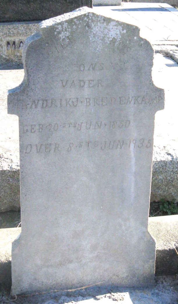 BREDENKAMP Hendrik J. 1850-1935