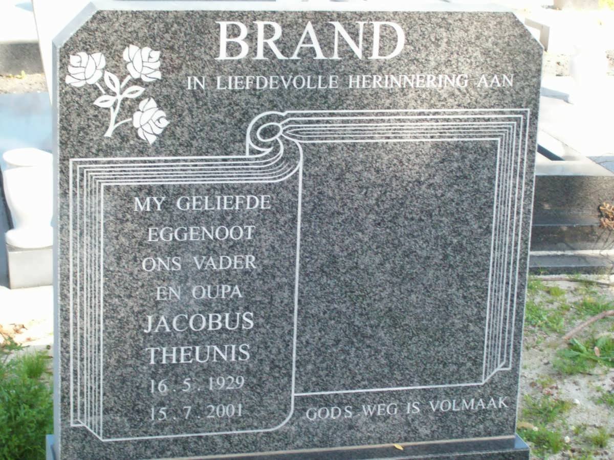 BRAND Jacobus Theunis 1929-2001