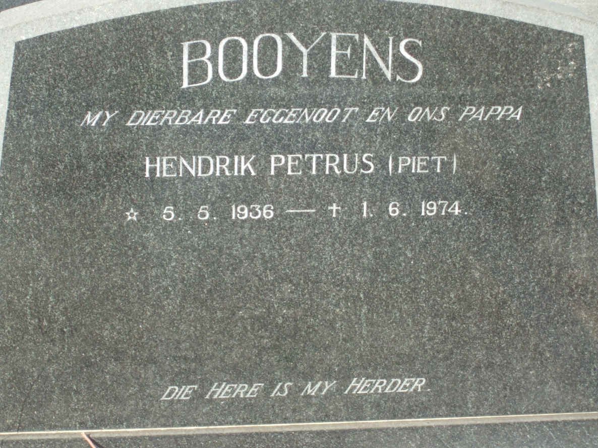 BOOYENS Hendrik Petrus 1936-1974