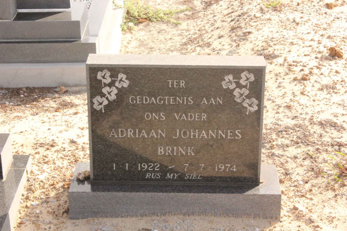 BRINK Adriaan Johannes 1922-1974