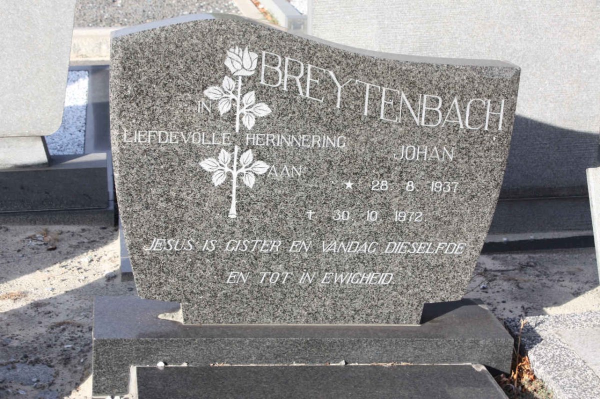 BREYTENBACH Johan 1937-1972