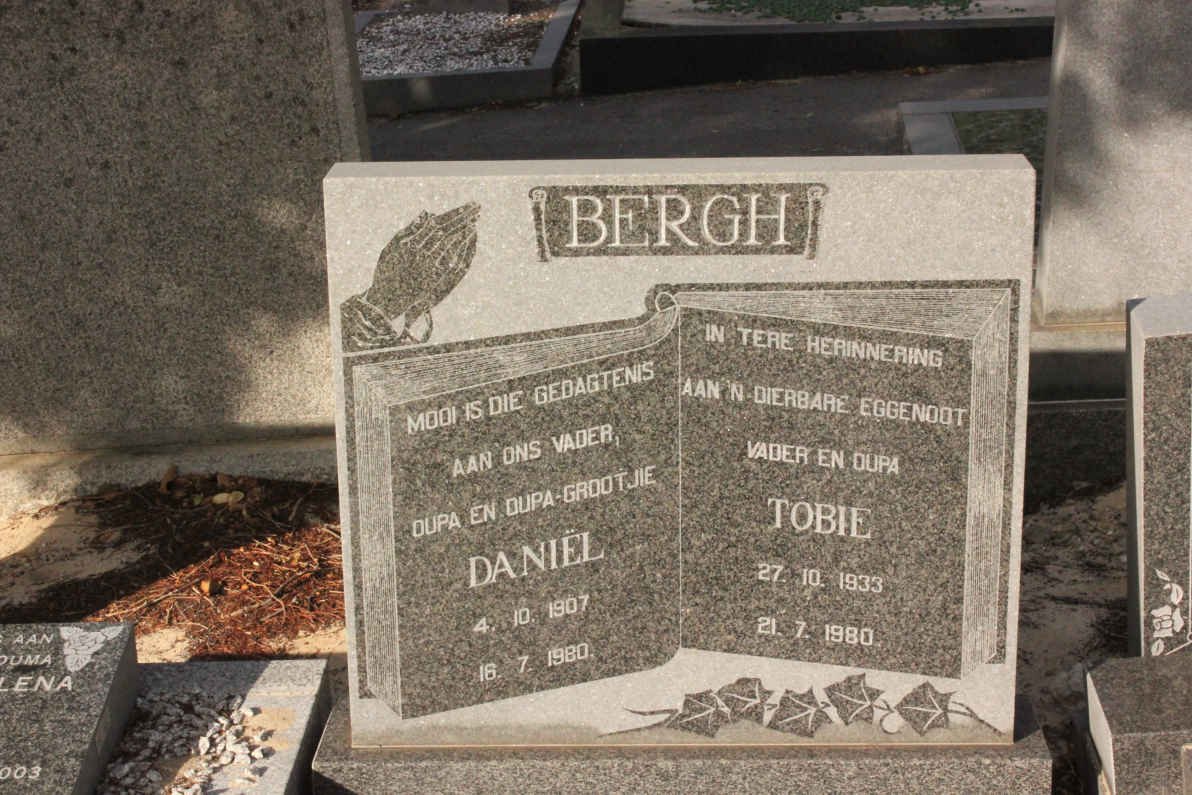 BERGH Daniël 1907-1980 :: BERGH Tobie 1933-1980