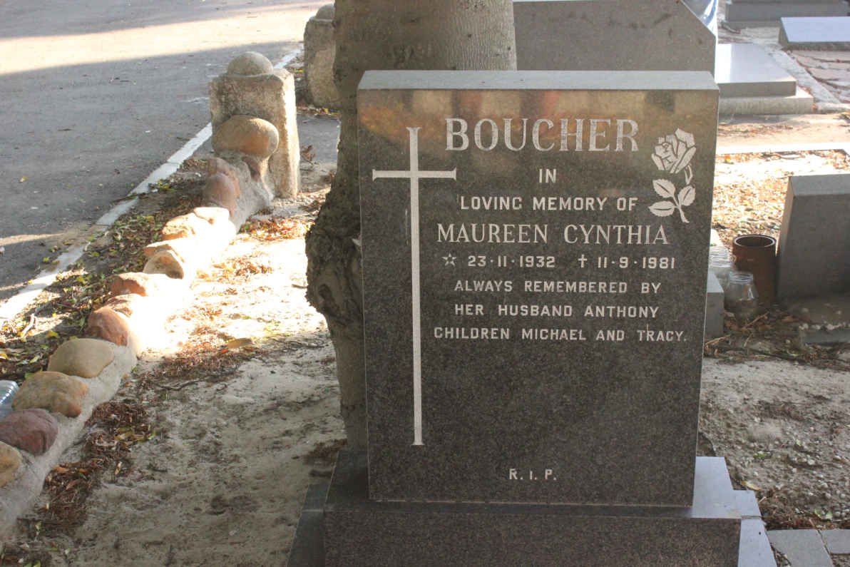 BOUCHER Maureen Cynthia 1932-1981