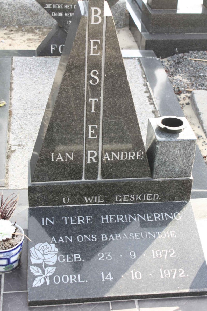 BESTER Ian Andre 1972-1972