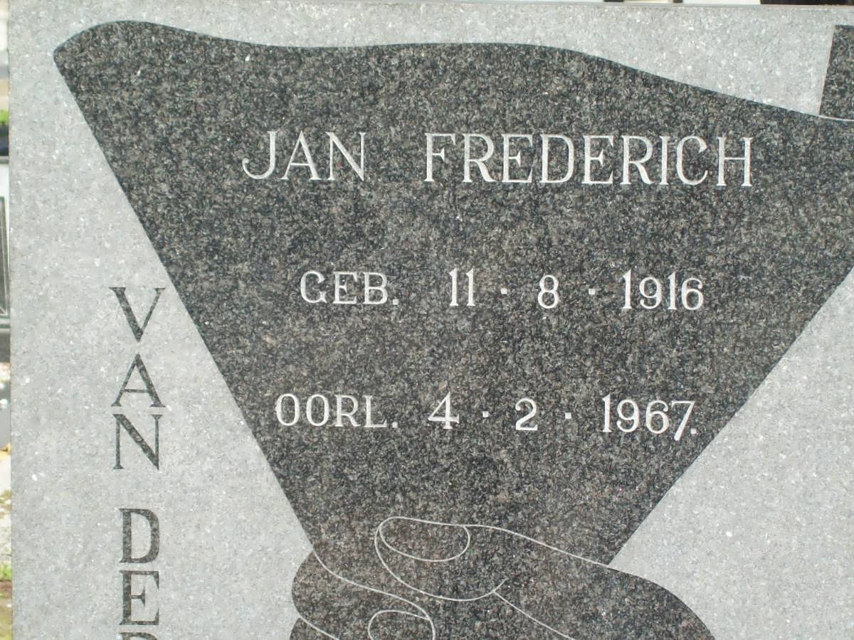 BERG Jan Frederich, van der 1916-1967
