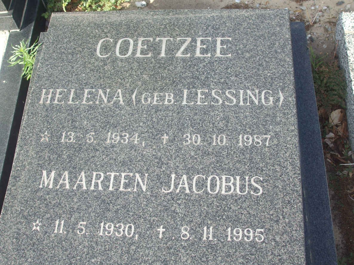 COETZEE Maarten Jacobus 1930-1995 &amp; Helena LESSING 1934-1987