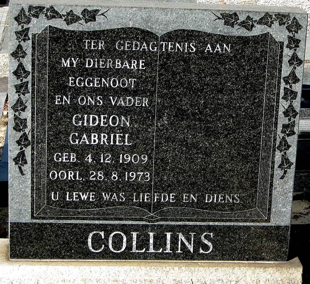 COLLINS Gideon Gabriël 1909-1973