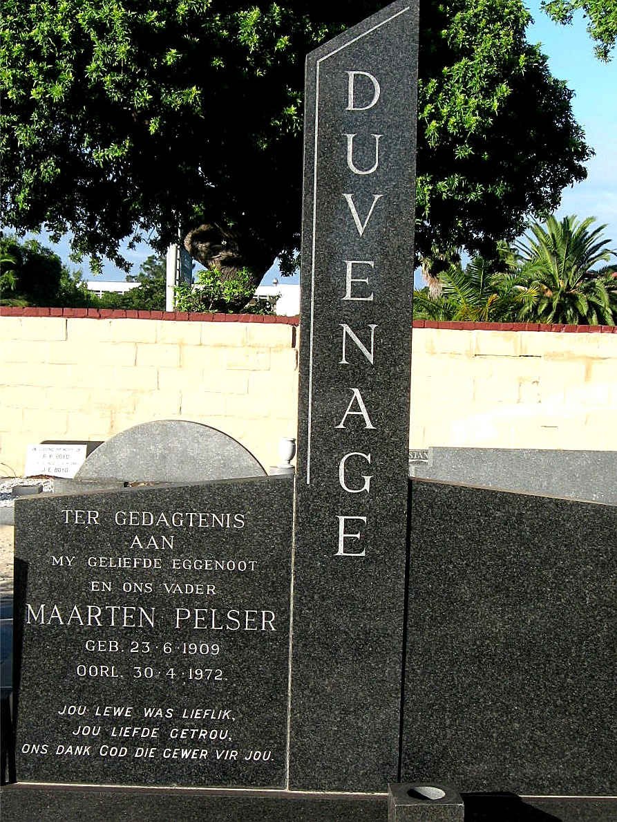 DUVENHAGE Maarten Pelser 1909-1972