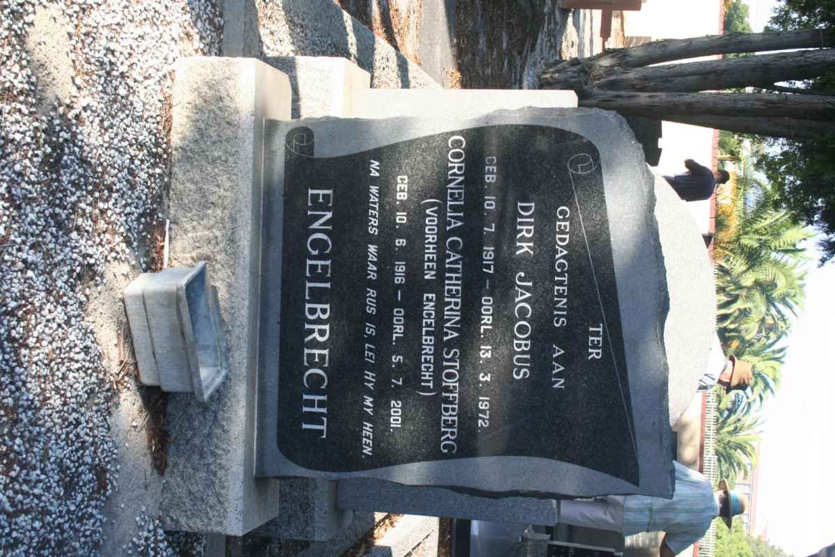 ENGELBRECHT Dirk Jacobus 1917-1972 &amp; Cornelia Catherina STOFFBERG formerly ENGELBRECHT 1916-2001