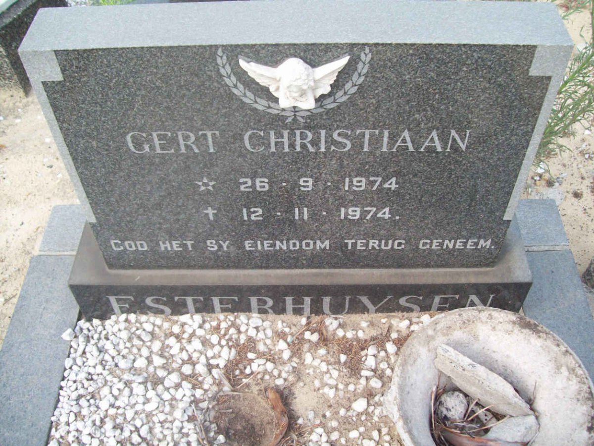 ESTERHUYSEN Gert Christiaan 1974-1974