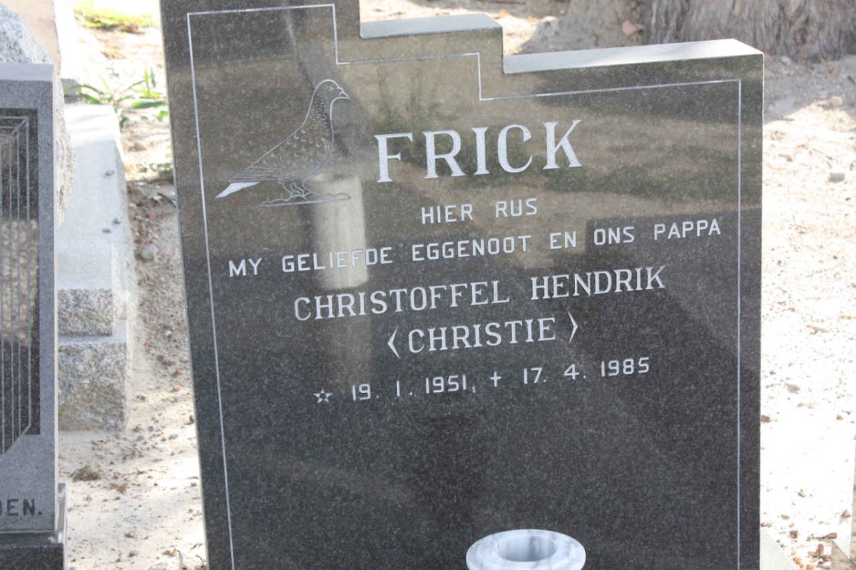 FRICK Christoffel Hendrik 1951-1985