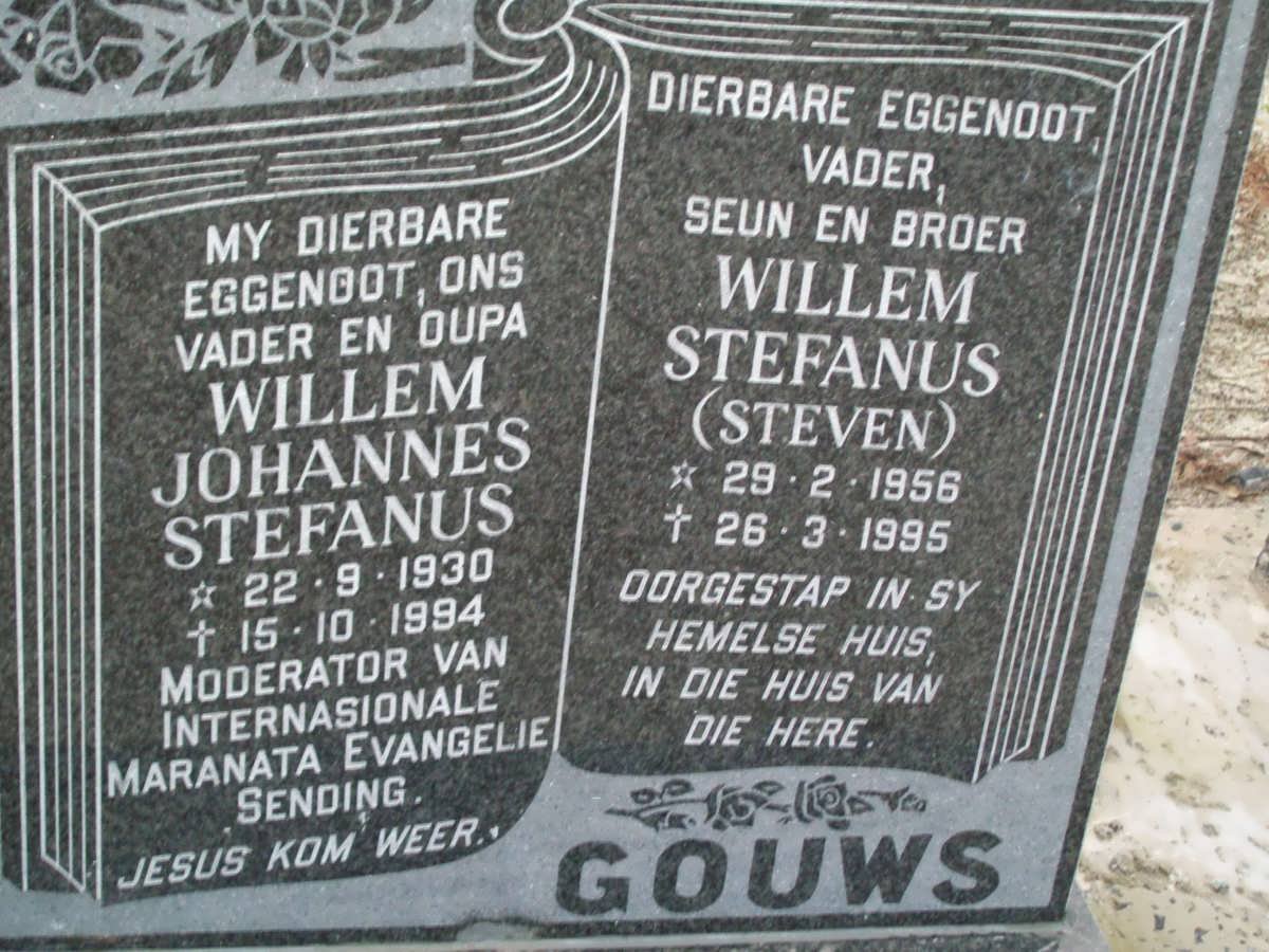 GOUWS Willem Johannes Stefanus 1930-1994 :: GOUWS Willem Stefanus 1956-1995