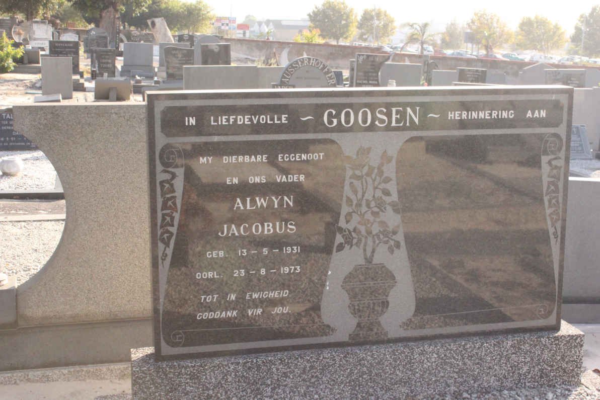 GOOSEN Alwyn Jacobus 1931-1973