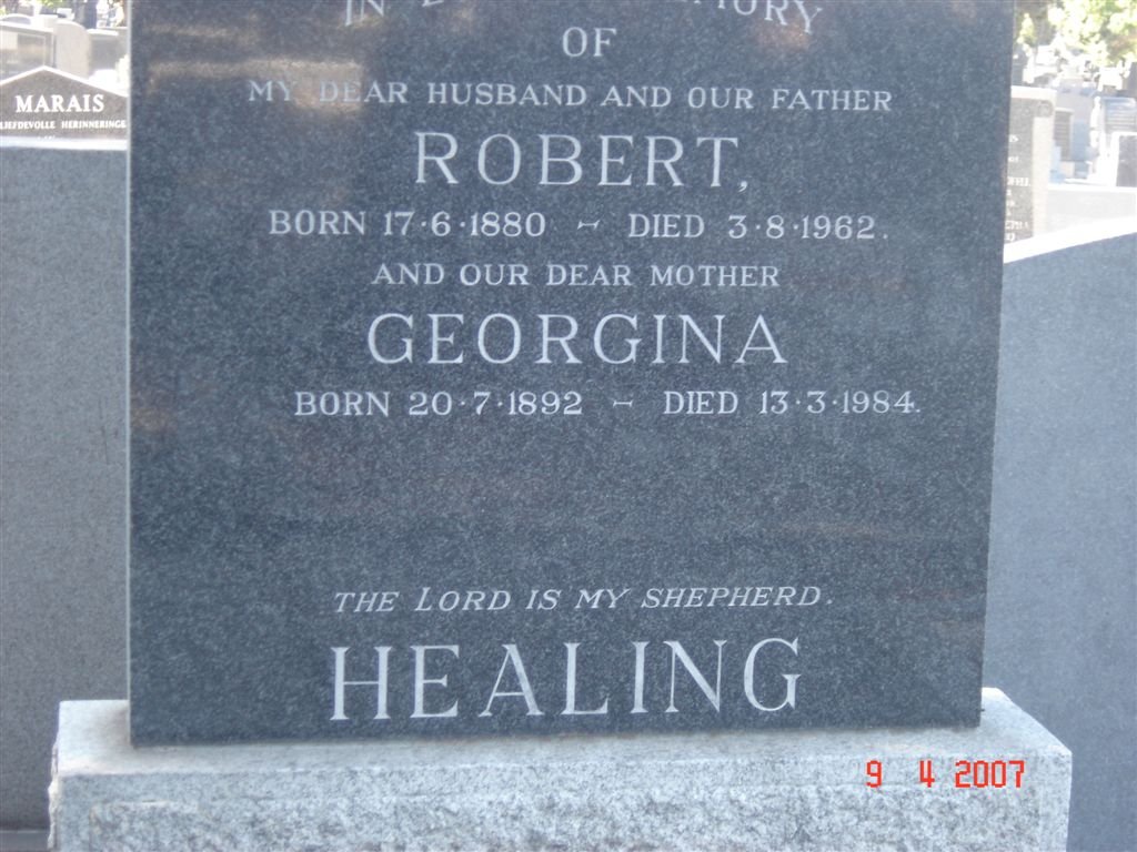 HEALING Robert 1880-1962 &amp; Georgina 1892-1984