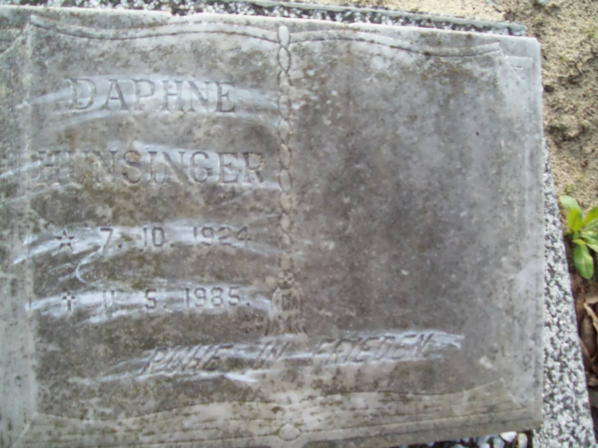 HUNSINGER Daphne 1924-1985