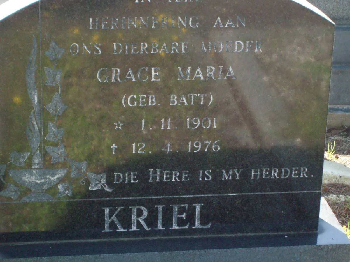 KRIEL Grace Maria nee BATT 1901-1976
