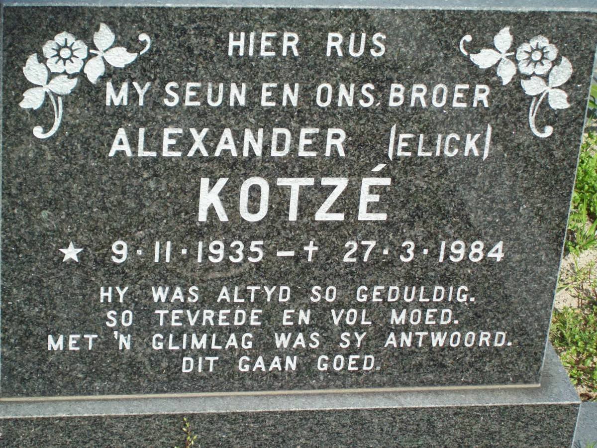 KOTZE Alexander 1935-1984