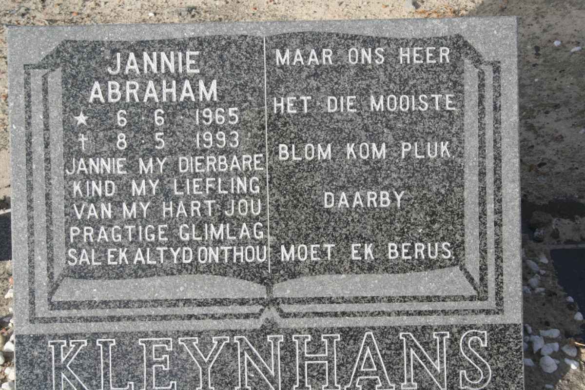 KLEYNHANS Jannie Abraham 1965-1993