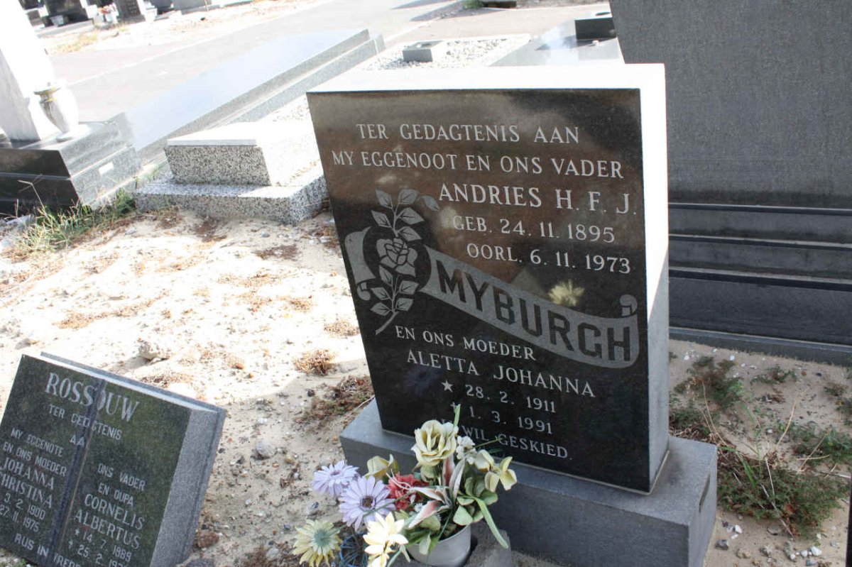 MYBURGH Andries H.F.J. 1895-1973 &amp; Aletta Johanna 1911-1991