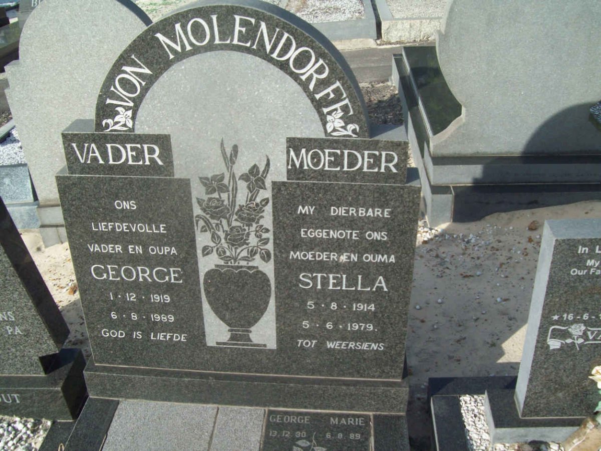 MOLENDORFF George, von 1919-1989 &amp; Stella 1914-1979