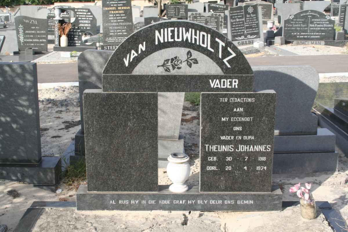 NIEUWHOLTZ Theunis Johannes, van 1918-1974