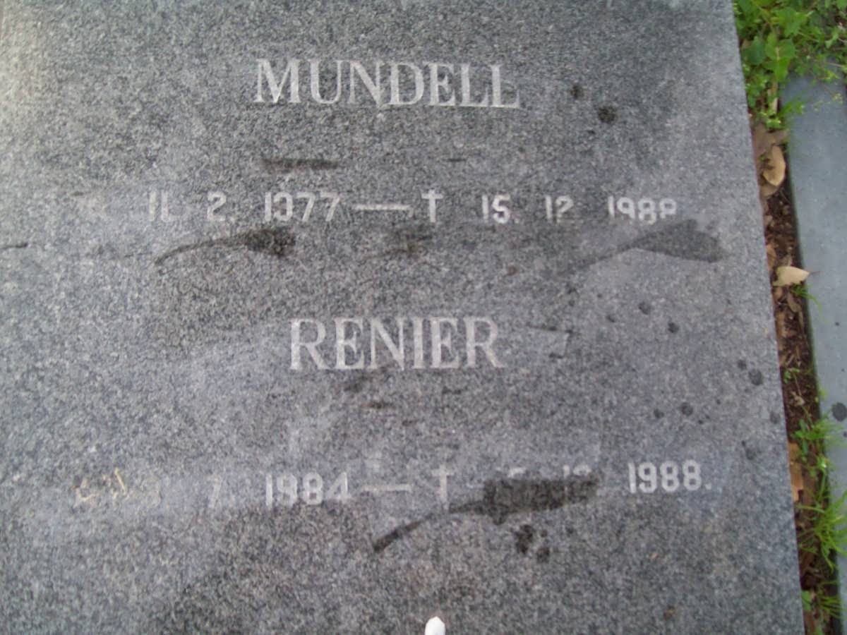 OLLEWAGEN Mundell 1977-1988 :: OLLEWAGEN Renier 1984-1988