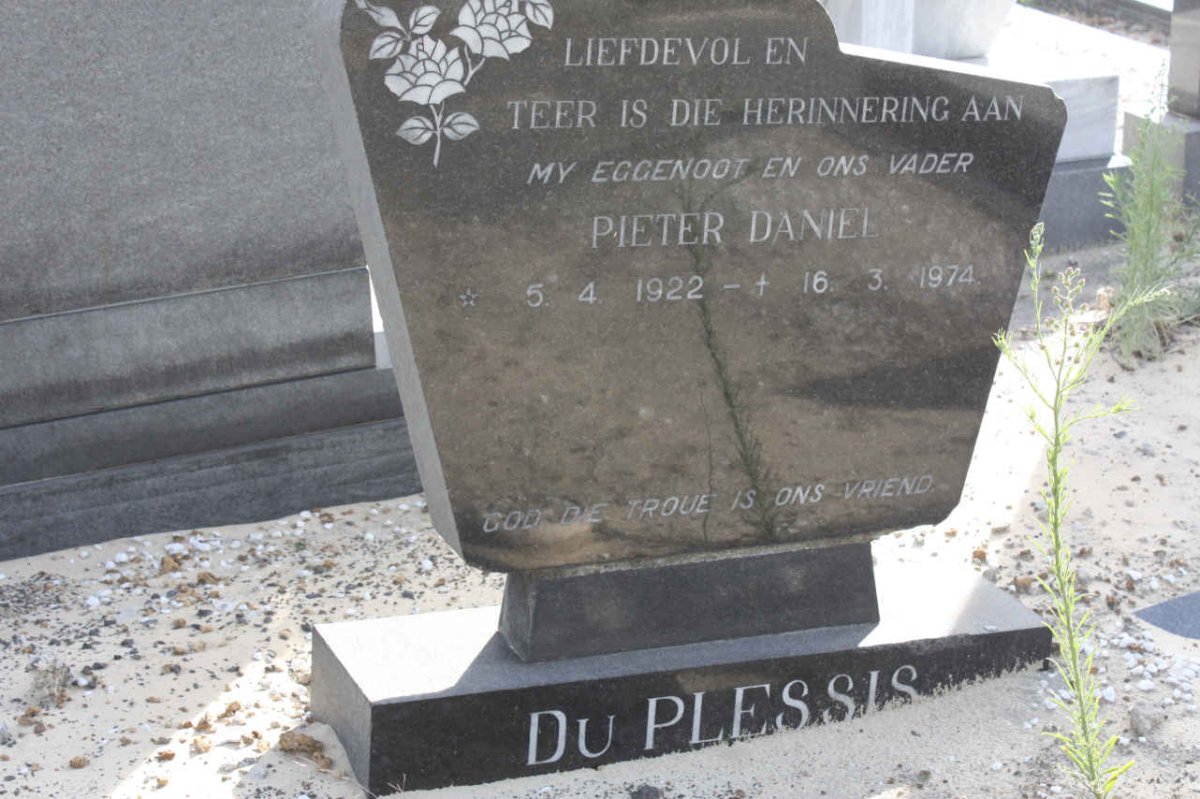 PLESSIS Pieter Daniel, du 1922-1974