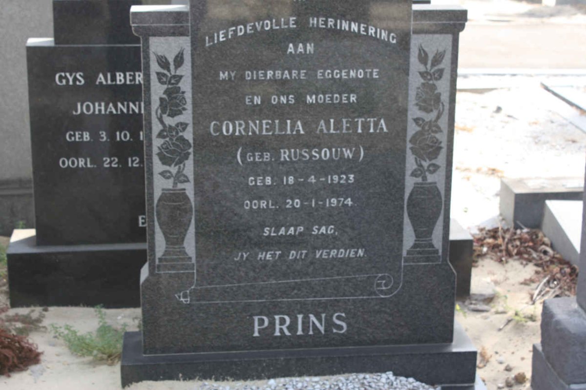 PRINS Cornelia Aletta nee RUSSOUW 1923-1974