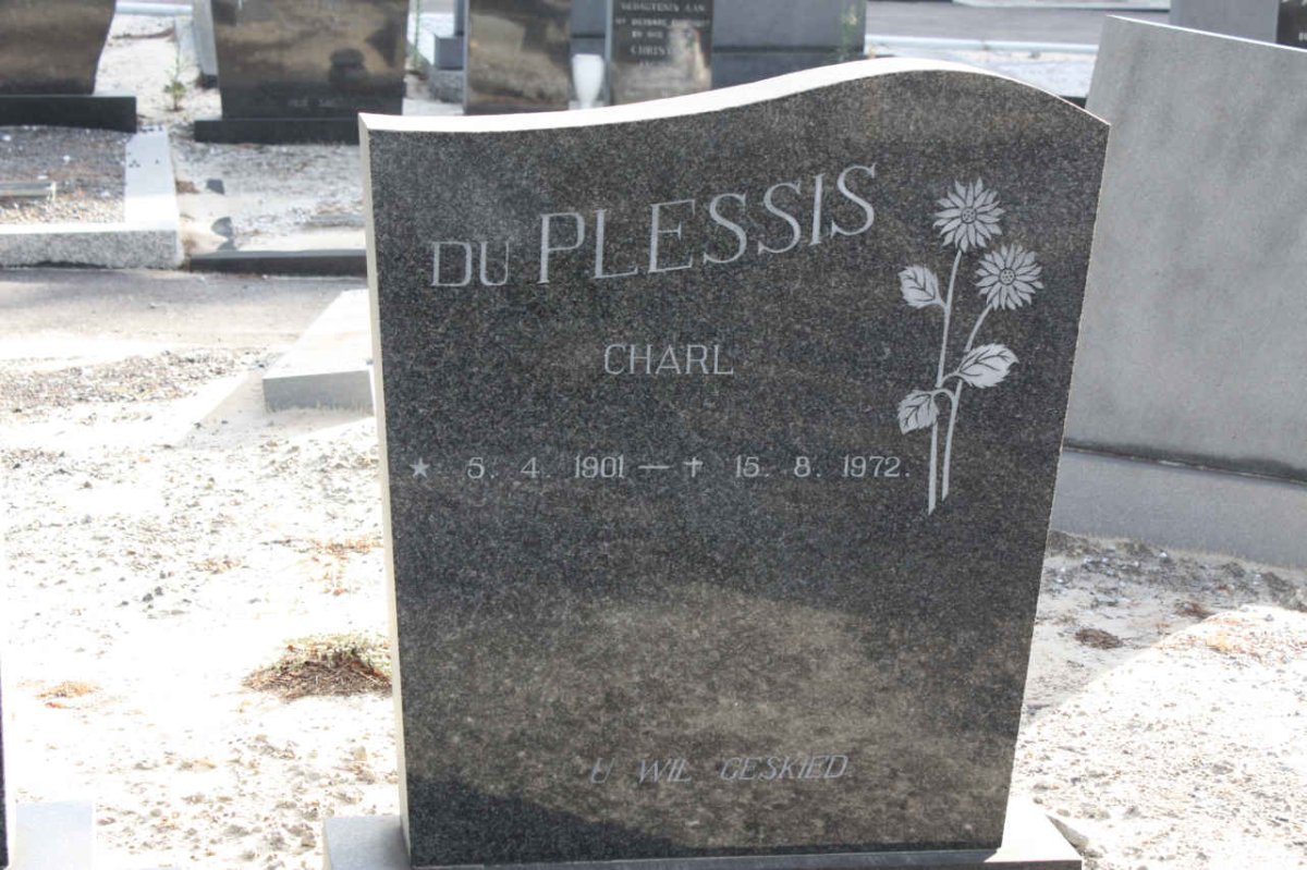 PLESSIS Charl, du 1901-1972