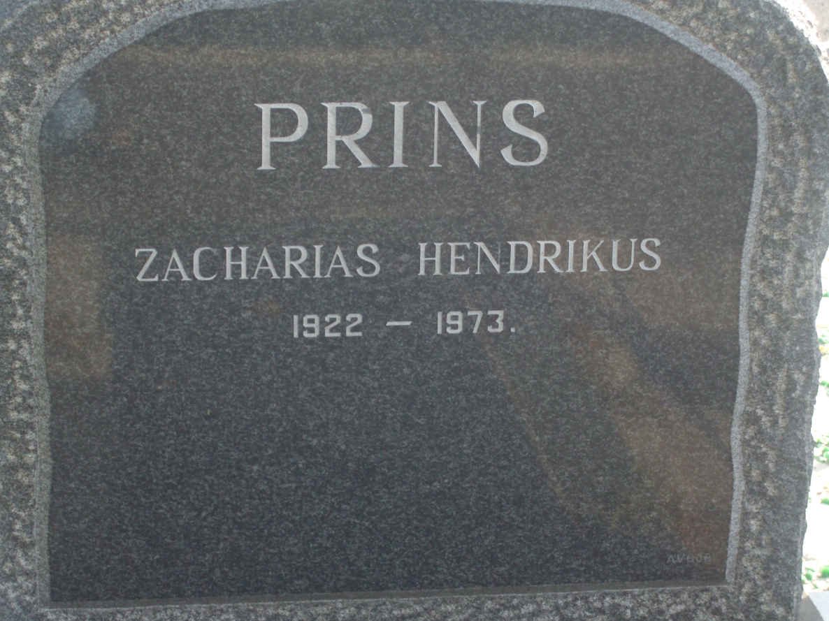 PRINS Zacharias Hendrikus 1922-1973