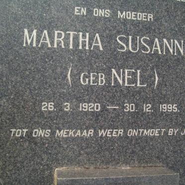 POTGIETER Martha Susanna nee NEL 1920-1995