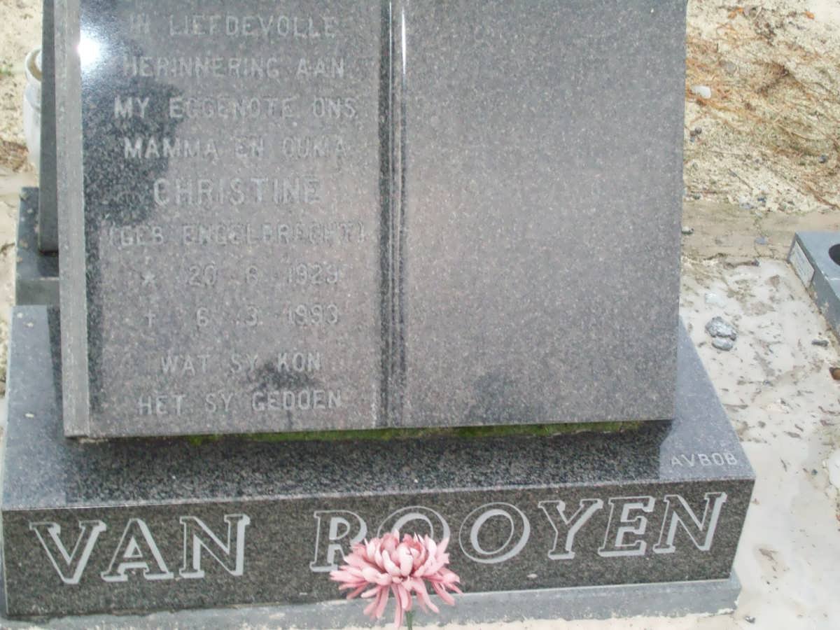 ROOYEN Christine, van nee ENGELBRECHT 1929-1993