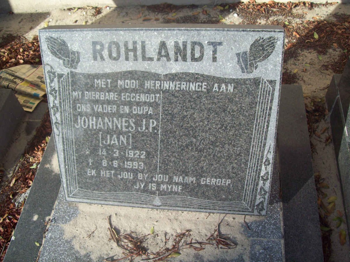 ROHLANDT Johannes J.P. 1922-1993