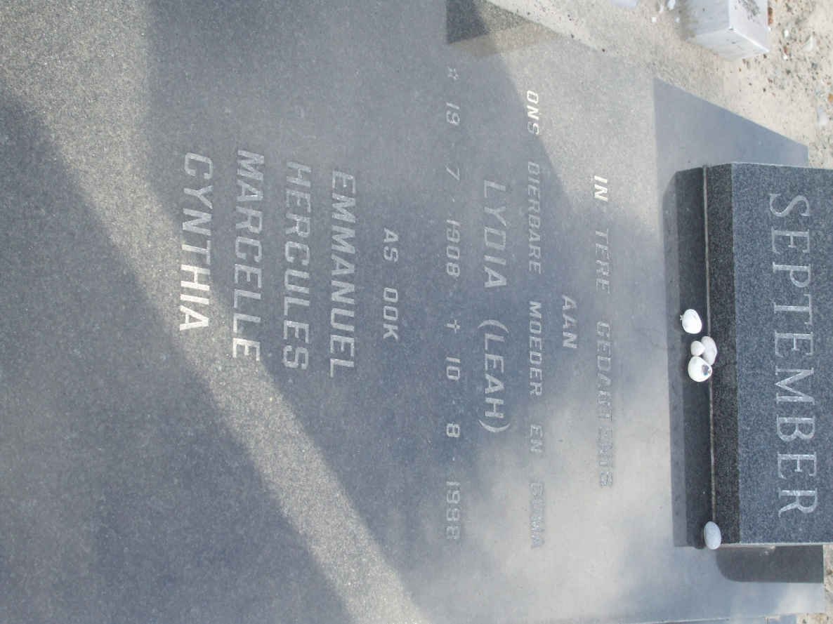 SEPTEMBER Lydia 1908-1998 :: SEPTEMBER Emmanuel :: SEPTEMBER Hercules