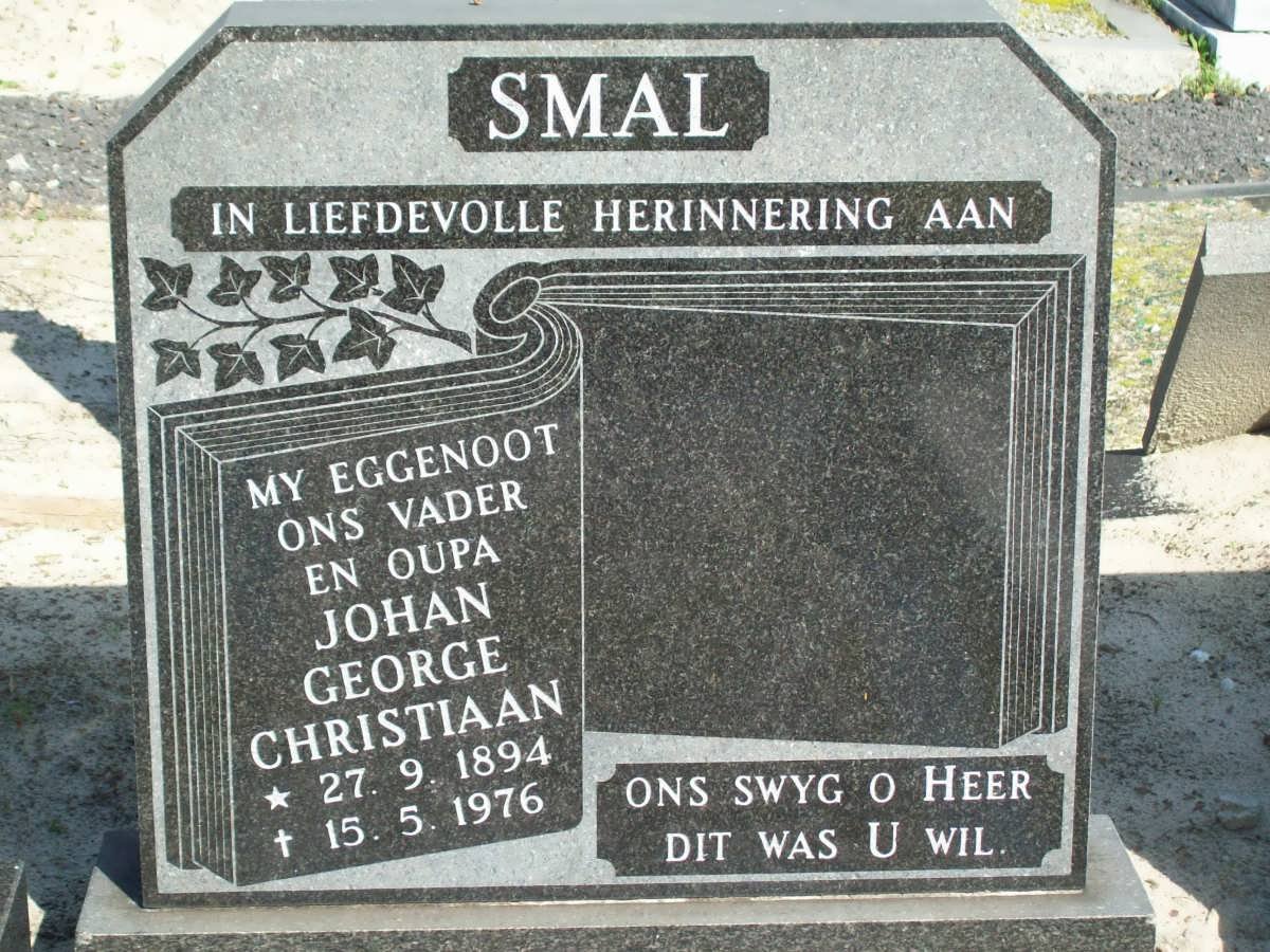 SMAL Johan George Christiaan 1894-1976